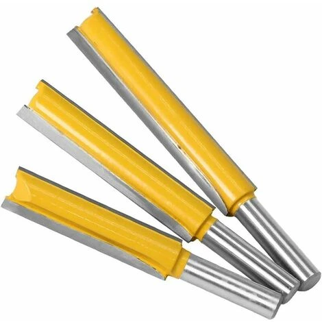 Outillage 3pcs 8mm Flush Trim Router Bits Extra Long Mèches Carbide Router Bits à Bois Fraise à Menuiserie Outil De Woodworking Cutter Lame 50mm 63mm 76mm LangRay 4 Outillage 3pcs 8mm Flush Trim Router Bits Extra Long Mèches Carbide Router Bits à Bois Fraise à Menuiserie Outil De Woodworking Cutter Lame 50mm 63mm 76mm LangRay – Image 2