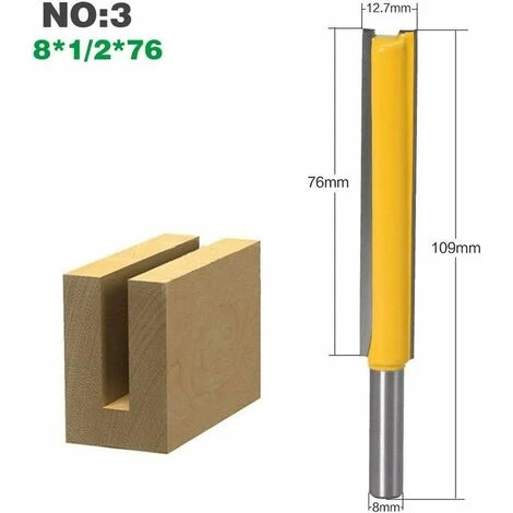 Outillage 3pcs 8mm Flush Trim Router Bits Extra Long Mèches Carbide Router Bits à Bois Fraise à Menuiserie Outil De Woodworking Cutter Lame 50mm 63mm 76mm LangRay 7 Outillage 3pcs 8mm Flush Trim Router Bits Extra Long Mèches Carbide Router Bits à Bois Fraise à Menuiserie Outil De Woodworking Cutter Lame 50mm 63mm 76mm LangRay – Image 5