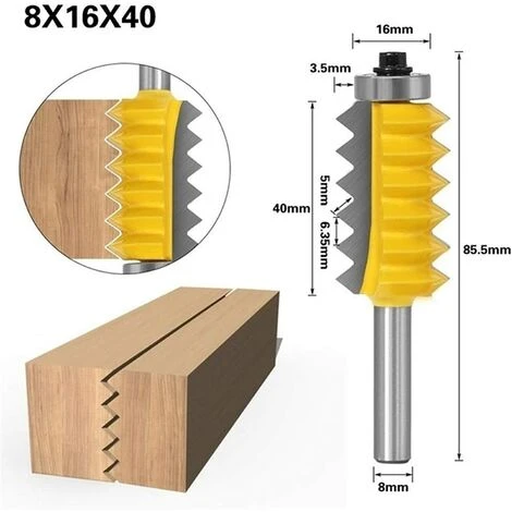 MEZHENG 8 Mm Shank Panneau Surélevé « V » Bits Joint Entures Colle Fraise For Bois Tenon Boiseries Cône Tenon Fraisage Tenoning Machine (Size : 8X19X54) 6 MEZHENG 8 Mm Shank Panneau Surélevé « V » Bits Joint Entures Colle Fraise For Bois Tenon Boiseries Cône Tenon Fraisage Tenoning Machine (Size : 8X19X54) – Image 4