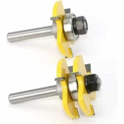 PREMIER éLOGE 45 Degrés Verrouiller Mitre Routeur Bit + Mèche De Langue + Fraise à Rainurer [ 8mm Manche], Percussion à Rainure Et à Languette Fraise à Bois Pour Outils De Menuiserie -Toupie Soldes 64404288 5