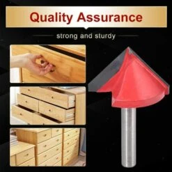 PREMIER éLOGE Fraise à Rainurer V, Fraise En Carbure De Tungstène En V Pour La Gravure CNC, Outil à Bois Pour Fraise En Bout Avec Queue De 6mm (tige De 6mm, 32mm De Largeur, 90 Degrés) -Toupie Soldes 64405019 4