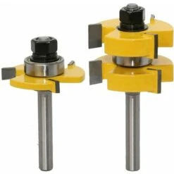 PREMIER éLOGE Jeu De 2 Couteaux à Percussion à Rainure Et à Languette 8-manche Jeu De Couteaux En Forme De T à 3 Dents Forme De Tige En T De 8 Mm Outil De Travail Du Bois