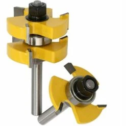 PREMIER éLOGE Jeu De 2 Couteaux à Percussion à Rainure Et à Languette 8-manche Jeu De Couteaux En Forme De T à 3 Dents Forme De Tige En T De 8 Mm Outil De Travail Du Bois -Toupie Soldes 64406292 3