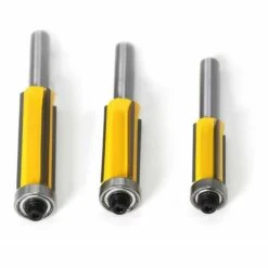 QERSTA 3 Pièces, Fraise, Couteau à Profil De Tige à 4 Cannelures Avec Poinçon Droit à Roulement Supérieur Fraise à Bois (métal) -Toupie Soldes 64509709 5