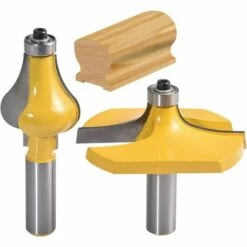 SINCèREETALI 2pcs Handrail Router Bit Set - Standard/Flute Moulding Cutter - 1/2 '' Shank For Staircase & Rampes Handrails