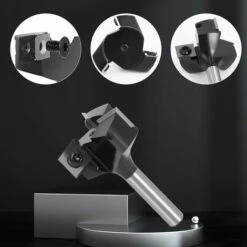 HEGUYEY Fraise à Bois à 3 Cannelures Pour Défonceuse, Spoilboard , Fraise à Défoncer, Diamètre De Coupe, Fraise à Aplatir Pour Raboter, Fraise à Bois 6mm) -Toupie Soldes 64680340 4