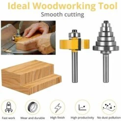 8mm Fraise De Défonceuse à Feuillure Routeur , Bit Avec 6 Ensemble Roulements Pour Plusieurs Profondeurs 28,6 Mm, 22,2 Mm, 19,05 Mm, 15,9 Mm, 12,7 Mm, 9,52 Mm Outil De Menuiserie,1 Jeu 56Vingt 10 8mm Fraise De Défonceuse à Feuillure Routeur , Bit Avec 6 Ensemble Roulements Pour Plusieurs Profondeurs 28,6 Mm, 22,2 Mm, 19,05 Mm, 15,9 Mm, 12,7 Mm, 9,52 Mm Outil De Menuiserie,1 Jeu 56Vingt -Toupie Soldes 64940843 4