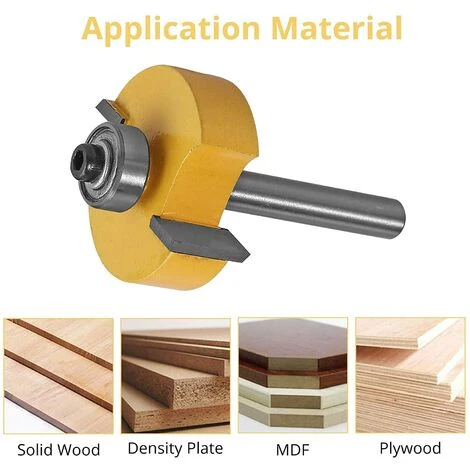 8mm Fraise De Défonceuse à Feuillure Routeur , Bit Avec 6 Ensemble Roulements Pour Plusieurs Profondeurs 28,6 Mm, 22,2 Mm, 19,05 Mm, 15,9 Mm, 12,7 Mm, 9,52 Mm Outil De Menuiserie,1 Jeu 56Vingt 7 8mm Fraise De Défonceuse à Feuillure Routeur , Bit Avec 6 Ensemble Roulements Pour Plusieurs Profondeurs 28,6 Mm, 22,2 Mm, 19,05 Mm, 15,9 Mm, 12,7 Mm, 9,52 Mm Outil De Menuiserie,1 Jeu 56Vingt – Image 5