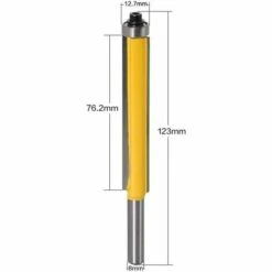 Fraise à Bois Fraise Extra-longue Fraise à Raser Mèche Droite-76.2mm, Avec La Poignée De 8mm S'arêern -Toupie Soldes 65359826 2