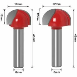 BDD Fraise Ronde En Bois, 5 Pièces Fraises 8 Mm Tige 12/16/19/22/25 Mm Tige En Carbure Fraise à Rainurer Pour Fraise -Toupie Soldes 65376752 3