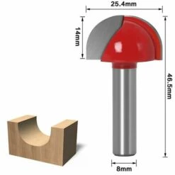 BDD Fraise Ronde En Bois, 5 Pièces Fraises 8 Mm Tige 12/16/19/22/25 Mm Tige En Carbure Fraise à Rainurer Pour Fraise -Toupie Soldes 65376752 4