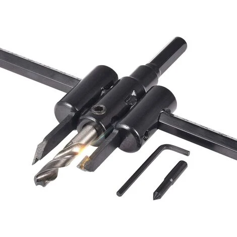 OSQI Kit De Scie Cloche Circulaire Réglable De 30 Mm à 200 Mm, Foret à Cloison Sèche Pour Bois, Coupe Ronde, Outils De Bricolage Pour Le Travail Du Bois (30-200 Mm) 3 OSQI Kit De Scie Cloche Circulaire Réglable De 30 Mm à 200 Mm, Foret à Cloison Sèche Pour Bois, Coupe Ronde, Outils De Bricolage Pour Le Travail Du Bois (30-200 Mm)