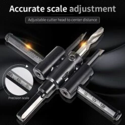 OSQI Kit De Scie Cloche Circulaire Réglable De 30 Mm à 200 Mm, Foret à Cloison Sèche Pour Bois, Coupe Ronde, Outils De Bricolage Pour Le Travail Du Bois (30-200 Mm) 9 OSQI Kit De Scie Cloche Circulaire Réglable De 30 Mm à 200 Mm, Foret à Cloison Sèche Pour Bois, Coupe Ronde, Outils De Bricolage Pour Le Travail Du Bois (30-200 Mm) -Toupie Soldes 65505389 3