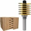 OSQI 1/2 Pouce Shank Rail Et Stile Finger Joint Colle Routeur Bit Cone Tenon Woodwork Cutter Tool -Toupie Soldes 65506989 1