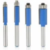 FR-LIFE BR-Vie 4Pcs Fraise à Copier 6.35 MM Outils De Fraisage De Menuiserie Bricolage De Coupe Avec Roulement Supérieur, Queue Garniture Affleurante Routeur -Toupie Soldes 65597668 1