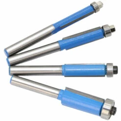 FR-LIFE BR-Vie 4Pcs Fraise à Copier 6.35 MM Outils De Fraisage De Menuiserie Bricolage De Coupe Avec Roulement Supérieur, Queue Garniture Affleurante Routeur -Toupie Soldes 65597668 3