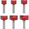 MONLY Nettoyage Des Embouts De Routeur Inférieurs Fraise à Bois Tige 8mm Fraise 8mm Tige Affleurante Garniture Charnière Mortaise Modèle 6pcs / Ensemble -Toupie Soldes 65757530 1