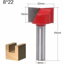 MONLY Nettoyage Des Embouts De Routeur Inférieurs Fraise à Bois Tige 8mm Fraise 8mm Tige Affleurante Garniture Charnière Mortaise Modèle 6pcs / Ensemble -Toupie Soldes 65757530 5