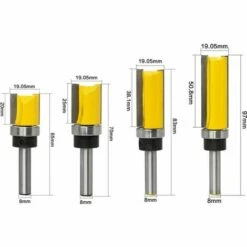 THSINDE 4Pcs Ensemble De Bits De Routeur De Modèle De Motif De Finition Embout De Garniture Affleurante à Queue 8mm Fraise à Bois 8 THSINDE 4Pcs Ensemble De Bits De Routeur De Modèle De Motif De Finition Embout De Garniture Affleurante à Queue 8mm Fraise à Bois -Toupie Soldes 66178906 2