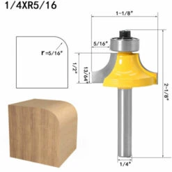 4PCS Routeur De Arrondi Coin Rond, Fraises De Porte D'entrée Avec Tige De 1/4" Outil De Bordure Pour Fraise à Bois, Pour Défonceuse De Tenons Et Outils De Menuiserie——Adélala -Toupie Soldes 66381709 5