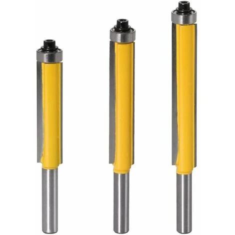 FLETéçA 3 Pcs Fraise à Bois Fraise Extra-longue Fraise à Raser Mèche Droite, Avec La Poignée De 8mm 5 FLETéçA 3 Pcs Fraise à Bois Fraise Extra-longue Fraise à Raser Mèche Droite, Avec La Poignée De 8mm – Image 3