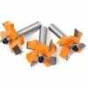 MèREÉTERNEL 3pcs 8mm 4-Lame Fraise à Bois T-Forme Fraise De Rainure Set Coupe Outil De Travail Du Bois Orange Lame Hauteur:6mm, 8mm, 10mm Ternel -Toupie Soldes 67143994 1