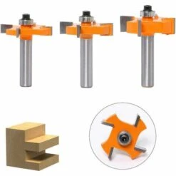MèREÉTERNEL 3pcs 8mm 4-Lame Fraise à Bois T-Forme Fraise De Rainure Set Coupe Outil De Travail Du Bois Orange Lame Hauteur:6mm, 8mm, 10mm Ternel 11 MèREÉTERNEL 3pcs 8mm 4-Lame Fraise à Bois T-Forme Fraise De Rainure Set Coupe Outil De Travail Du Bois Orange Lame Hauteur:6mm, 8mm, 10mm Ternel -Toupie Soldes 67143994 5