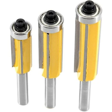 ENLENK 3Pcs 8mm Tige 4 Flûte Fraise à Copier Avec Roulement Supérieur Fraise Pour Affleurer Droite Carbure Fraisage De Menuiserie Bricolage De Coupe Diamètre 5 ENLENK 3Pcs 8mm Tige 4 Flûte Fraise à Copier Avec Roulement Supérieur Fraise Pour Affleurer Droite Carbure Fraisage De Menuiserie Bricolage De Coupe Diamètre – Image 3