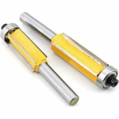 FLYME 3Pcs 8mm Tige 4 Flûte Fraise à Copier Avec Roulement Supérieur Fraise Pour Affleurer Droite Carbure Fraisage De Menuiserie Bricolage De Coupe Diamètre -Toupie Soldes 67635444 5