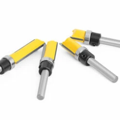 LADACèE 4 PCS 1/4" Routeur De Fraise à Bois Fraise A Copier (4 Tailles) En Acier Allié De Haute Aualité La Lame 12 Mm, 20 Mm, 25 Mm, 38 Mm Pour Le Bois Massif, Le Panneau De Particules, Le MDF, Etc -Toupie Soldes 68101117 5