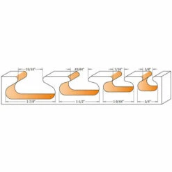CMT ORANGE TOOLS 855.605.11 FRAISES POUR POIGNÉES Z2 S=12.7 D=29X20X60 R2.3/R4.8 DR -Toupie Soldes 8934281 4