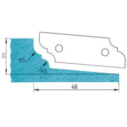 PRESTAMAT Plaquette Profilée 50 X 16 X 2 Mm Profil 09.1101 N° 1 Pour Porte-outils Plate-bande Par-dessus - Diamwood Platinum