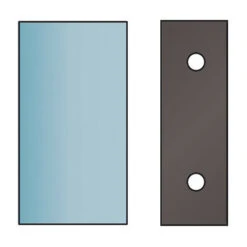 PRESTAMAT Jeu De 2 Contre-fers Profilés Ht. 88 X 5 Mm à Calibrer / Feuillurer A590.090 Pour Porte-outils De Toupie - Diamwood Pla