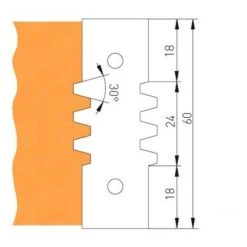 Jeu De 2 Plaquettes 3 Dents TVF130Z23ZPM Pour TVF130 - Holzmann