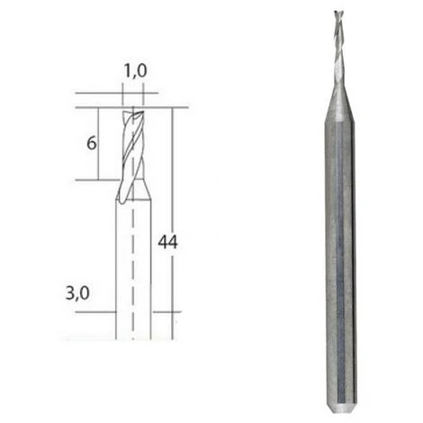 Fraises En Métal Renforcé Embouts Forêt Ø 1 Mm - Proxxon 3 Fraises En Métal Renforcé Embouts Forêt Ø 1 Mm - Proxxon
